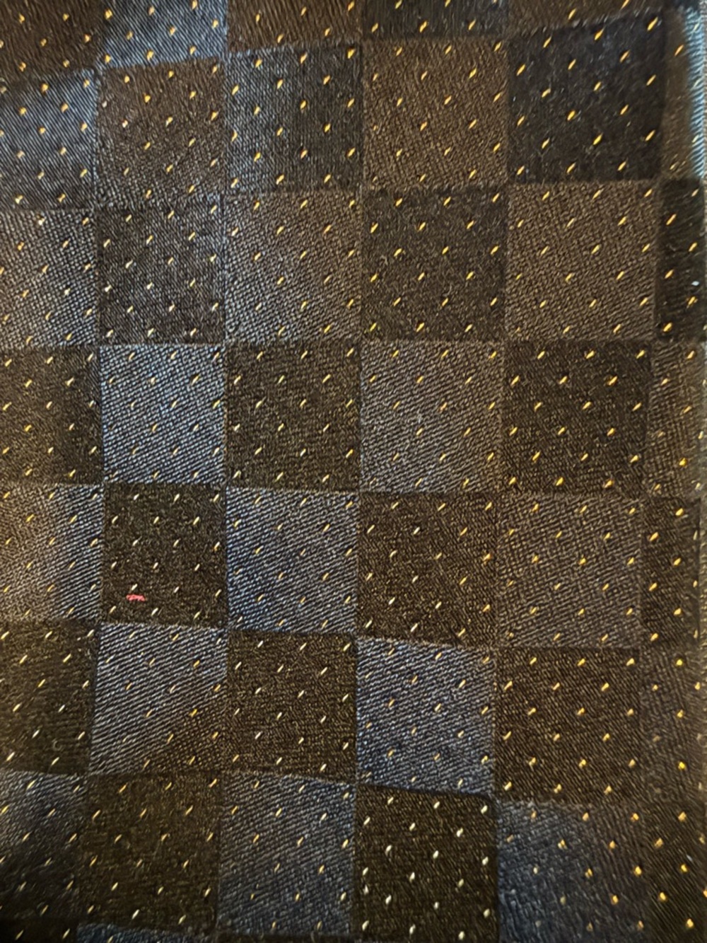 Louis Vuitton LV Black and Grey Damier with Gold Dot Accents